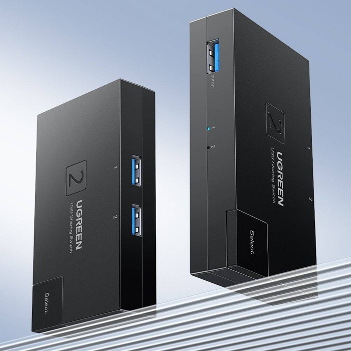 Switch przełącznik dwukierunkowy USB 3.0 Ugreen CM618 - czarny