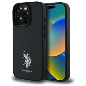 US Polo USHCP15XPGEK iPhone 15 Pro Max    6,7" czarny/black Leather Embroidered DH Color