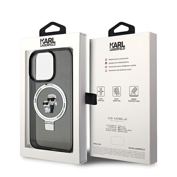 Etui Karl Lagerfeld KLHMP13XHMRSKCK iPhone 13 Pro Max 6.7" czarny/black hardcase Ring Stand Karl&Choupettte MagSafe Case