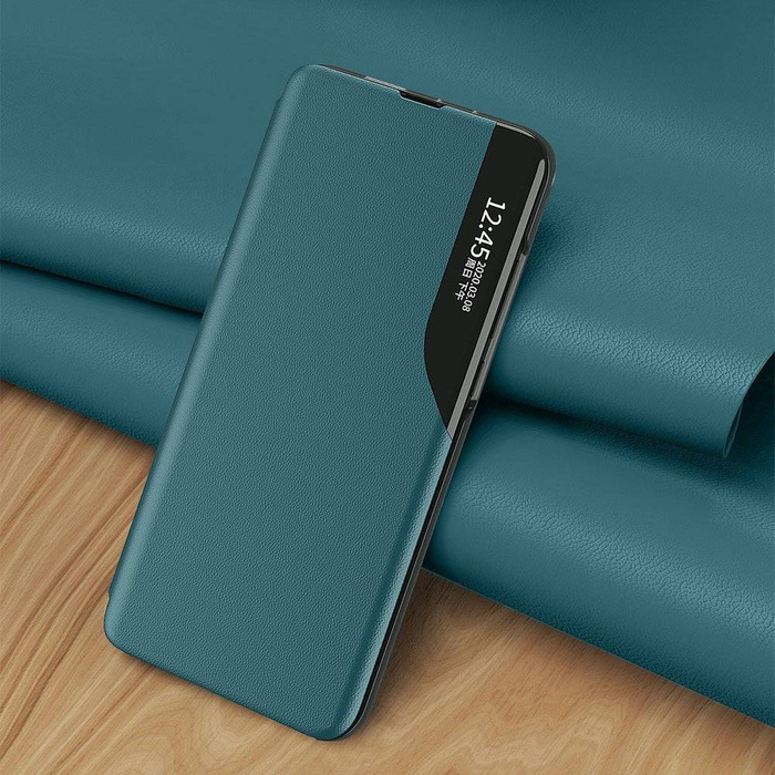 Eco Leather View Case elegancki futerał etui z klapką i funkcją podstawki Xiaomi Poco M3 / Xiaomi Redmi 9T niebieski