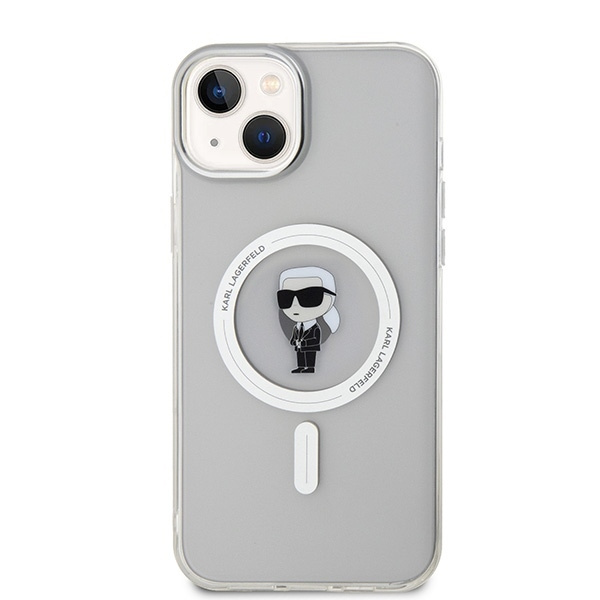 Etui Karl Lagerfeld KLHMP15MHFCKNOT iPhone 15 Plus 6.7" transparent hardcase IML Ikonik MagSafe Case