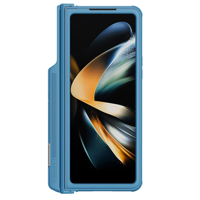 Nillkin CamShield Pro Case (suit) etui Samsung Galaxy Z Fold 4 pokrowiec z osłoną na aparat podstawka niebieskie