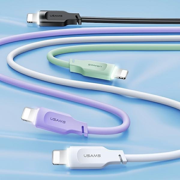 USAMS Kabel lightning Fast Charging 2,4A Lithe Series 1,2m purpurowy/purple SJ565USB03 (US-SJ565)