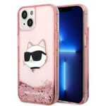 Etui KARL LAGERFELD Apple iPhone 14 Plus Glitter Choupette Head Różowy Hardcase