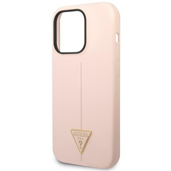 Etui GUESS Apple iPhone 14 Pro Max Silicone Triangle Różowy Hardcase