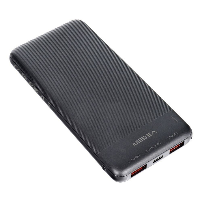 VEGER powerbank 10000 mAh PD QC3.0 2A 20W A11S (W1133S) czarny.