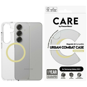 Etui CARE by PanzerGlass Flagship Urban   Combat Chardonnay QI do Samsung Galaxy S25+ przezroczysty