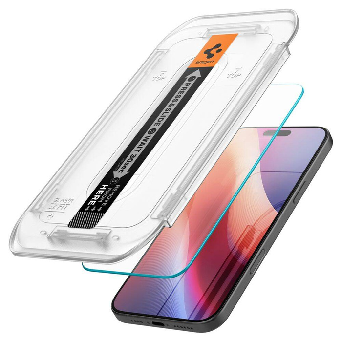 SZKŁO HARTOWANE SPIGEN GLAS.TR ”EZ FIT” 2-PACK IPHONE 16 PRO MAX CLEAR