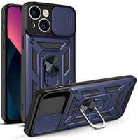 Etui Hybrid Armor Camshield etui iPhone 13 pancerny pokrowiec z osłoną na aparat niebieskie Case