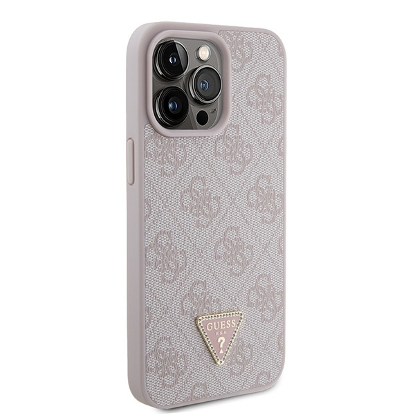 Etui Guess GUHCP15XP4TDPP iPhone 15 Pro Max 6.7" różowy/pink hardcase Leather 4G Diamond Triangle Case