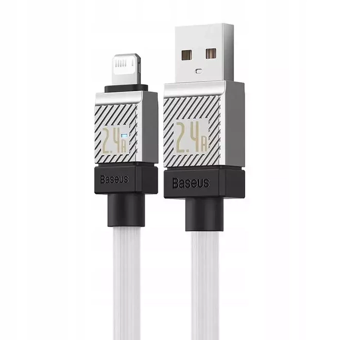 BASEUS kabel USB do Apple Lightning 8-pin CoolPlay 2,4A 2m biały CAKW000502