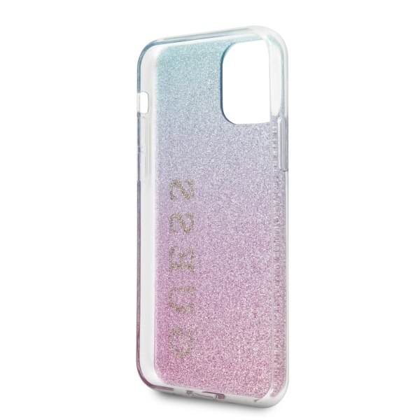 Etui GUESS Apple iPhone 11 Pro Max Glitter Gradient Różowy Niebieski Hardcase