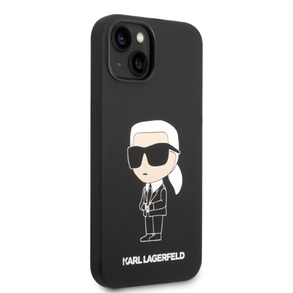 Etui Karl Lagerfeld iPhone 14 Plus 6,7" hardcase czarny/black Silicone Ikonik Magsafe