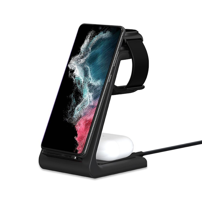 TECH-PROTECT QI15W-A36 3IN1 WIRELESS CHARGER FOR ANDROID BLACK