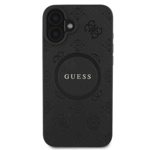 Etui Guess iPhone 16 Plus czarny/black HC MagSafe Safiano Peony Classic Logo