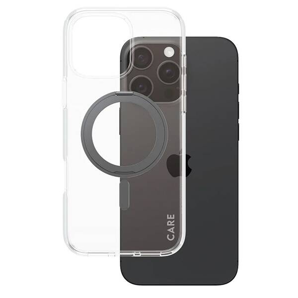 Etui CARE by PanzerGlass Feature Kickstand Case iPhone 16 Pro Max 6,9" czarny/black MagSafe 1324