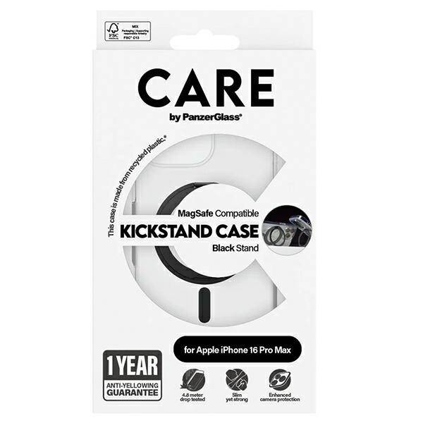 Etui CARE by PanzerGlass Feature Kickstand Case iPhone 16 Pro Max 6,9" czarny/black MagSafe 1324