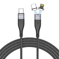 TECH-PROTECT ULTRABOOST 2IN1 MAGNETIC CABLE LIGHTNING & TYPE-C PD60W/3A 100CM BLACK