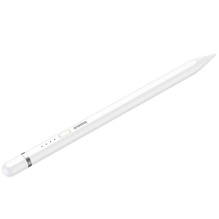 BASEUS rysik do telefonu pojemnościowy Stylus Writing 2 Lite LED (wersja aktywna + bezprzewodowy + kabel USB A do Lightning 8-pin) 130 mAh biały P80015806211-02/BS-PS030