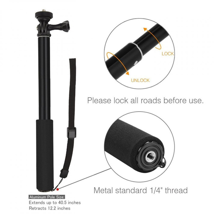 Kijek Selfie Stick Tech-Protect Gopro Hero Black