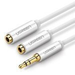 Rozdzielacz Audio UGREEN Kabel AUX Jack 3,5 mm AV123 25cm Biały