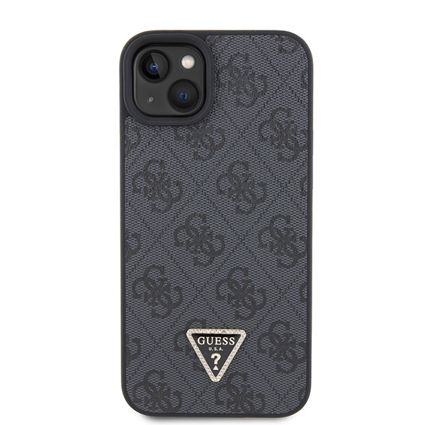 Etui Guess GUHCP15SP4TDPK iPhone 15 6.1" czarny/black hardcase Leather 4G Diamond Triangle Case