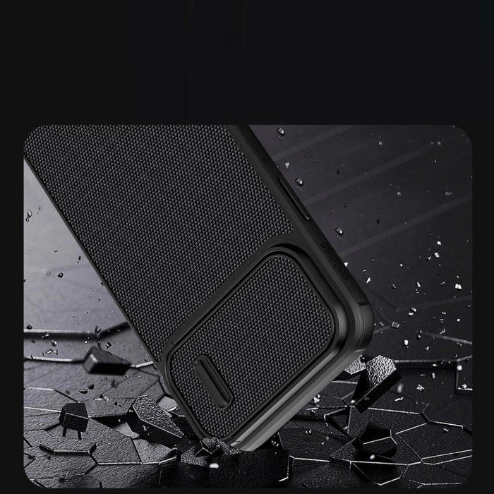 Nillkin Textured S Case etui iPhone 14 Pro Max pancerny pokrowiec z osłoną na aparat niebieski