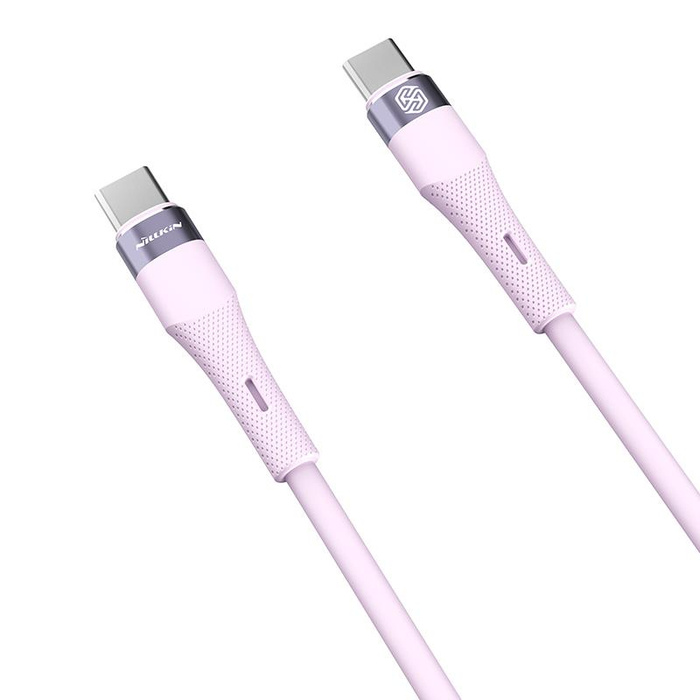 NILLKIN DATA CABLE FLOWSPEED SILICON TYPE C-TYPE C PD 60W, PURPLE