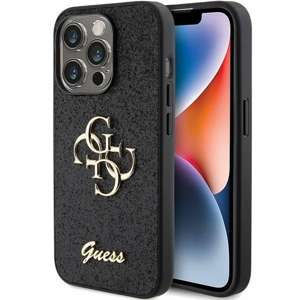 Etui Guess GUHCP15XHG4SGK iPhone 15 Pro Max 6.7" czarny/black hardcase Glitter Script Big 4G Case