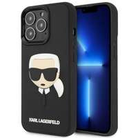 Etui KARL LAGERFELD Apple iPhone 14 Pro 3D Rubber Karl`s Head Czarny Hardcase