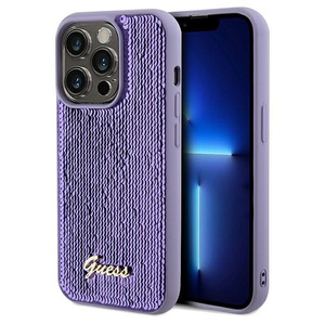 Etui Guess GUHCP14XPSFDGSU iPhone 14 Pro Max 6.7" fioletowy/purple hardcase Sequin Script Metal Case