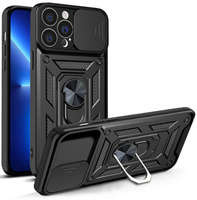 Etui Hybrid Armor Camshield Etui iPhone 13 Pro Pancerny Pokrowiec Z Osłoną Na Aparat Czarne Case