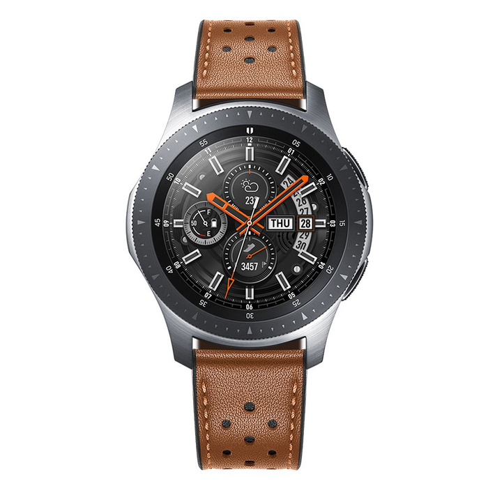 Pasek TECH-PROTECT Samsung Galaxy Watch 46mm Leather Brown Brązowy