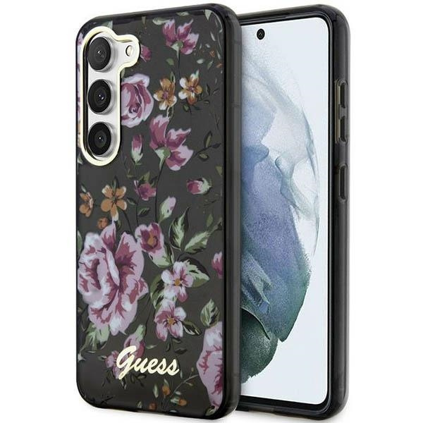 Etui Guess GUHCS23MHCFWSK S23 Plus S916 czarny/black hardcase Flower Collection Case