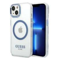 Etui GUESS Apple iPhone 14 Plus Metal Outline Magsafe Niebieski Hardcase