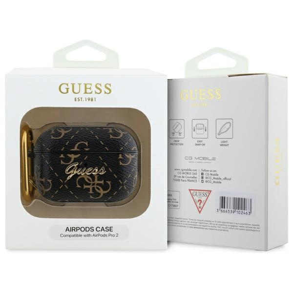 Guess GUAP2PG4GPK AirPods Pro 2           (2022/2023) cover czarny/black 4G Hook