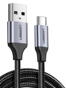 Kabel USB do USB-C QC3.0 UGREEN 1m z aluminiową wtyczką (czarny)  US288