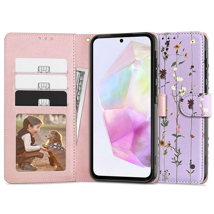 Etui Tech-protect Wallet Galaxy A35 5g Garden Violet