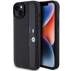 Etui Bmw Bmhcp15m23pupvk Iphone 15 Plus / 14 Plus 6.7" Czarny/black Hardcase Perforated Tricolor Line Case