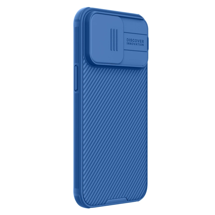 Pancerne etui Nillkin CamShield Pro Magnetic Case do iPhone 15 Pro Max z osłoną na aparat - niebieskie