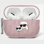 Etui Karl Lagerfeld Monogram Karl &       Choupette Head do AirPods 4 różowy