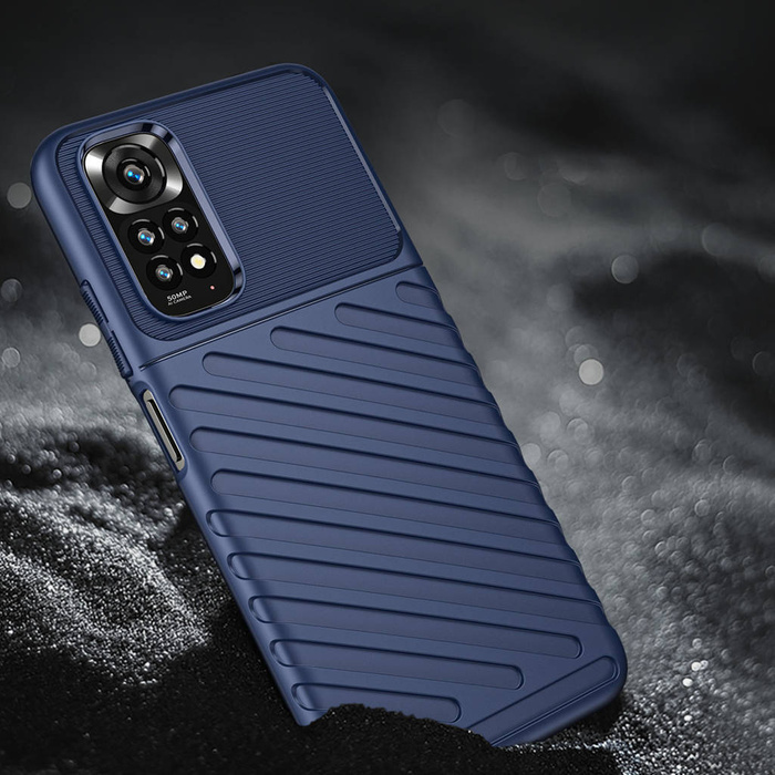 Thunder Case elastyczne pancerne etui pokrowiec Xiaomi Redmi Note 11 Pro+ 5G / 11 Pro 5G / 11 Pro niebieski