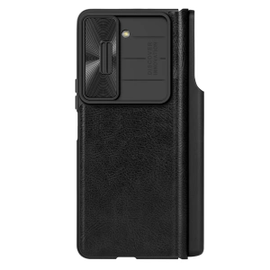 Nillkin Qin Leather Pro Case etui Samsung Galaxy S23+ pokrowiec z klapką osłona na aparat czerwone