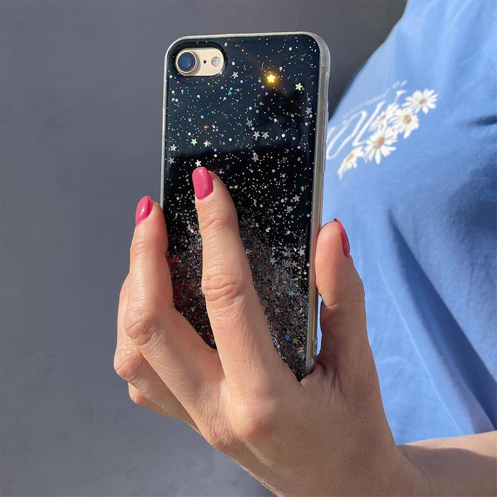 Wozinsky Star Glitter błyszczące etui pokrowiec z brokatem Xiaomi Redmi K40 Pro+ / K40 Pro / K40 / Poco F3 czarny