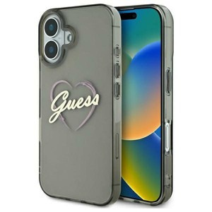 Etui Guess iPhone 16 Plus 6.7" czarny/black hardcase IML Heart