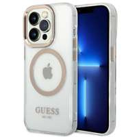 Etui GUESS Apple iPhone 14 Pro Max Metal Outline Magsafe Złoty Hardcase