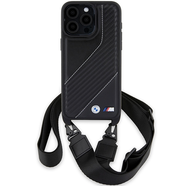 Etui Bmw Bmhcp15l23pscck Iphone 15 Pro 6.1" Czarny/black Hardcase M Edition Carbon Stripe & Strap Case