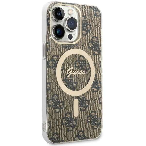 Etui Guess GUHMP14XH4STW iPhone 14 Pro Max 6.7" brązowy/brown hardcase 4G MagSafe Case