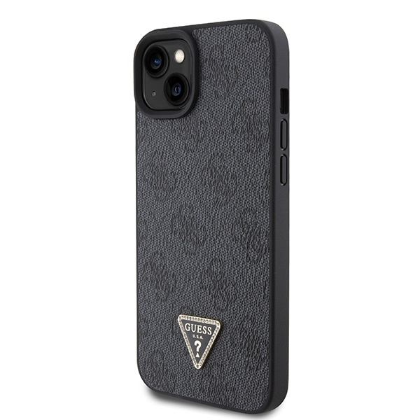 Etui Guess GUHCP15SP4TDPK iPhone 15 6.1" czarny/black hardcase Leather 4G Diamond Triangle Case