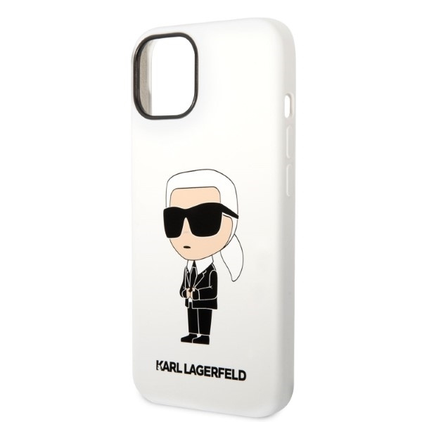 Etui Karl Lagerfeld Klhcp14ssnikbch Iphone 14 6,1" Hardcase Biały/white Silicone Ikonik Case